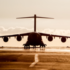 An aeroplane on a runway.